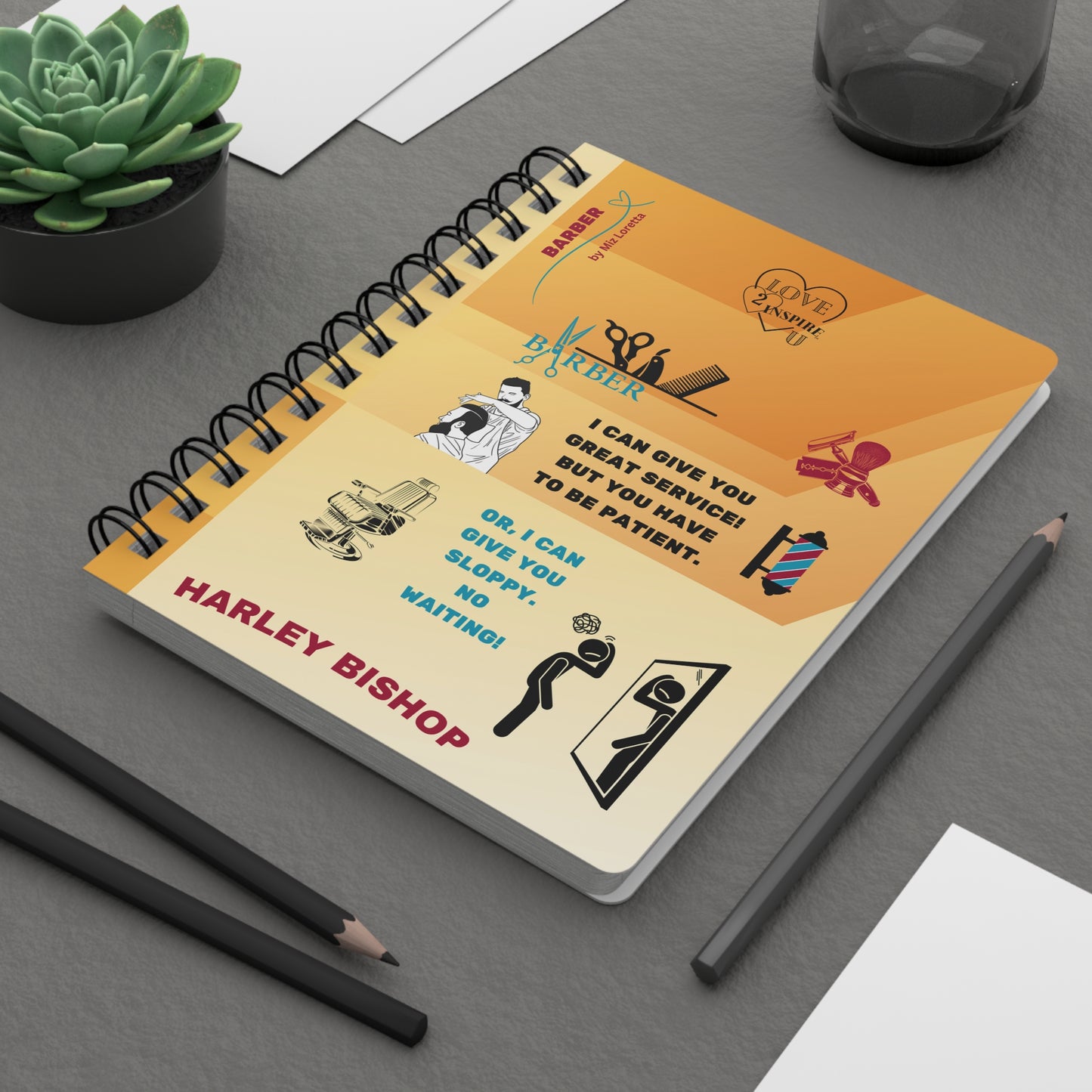 BARBER Personalized Inspirational Notebook