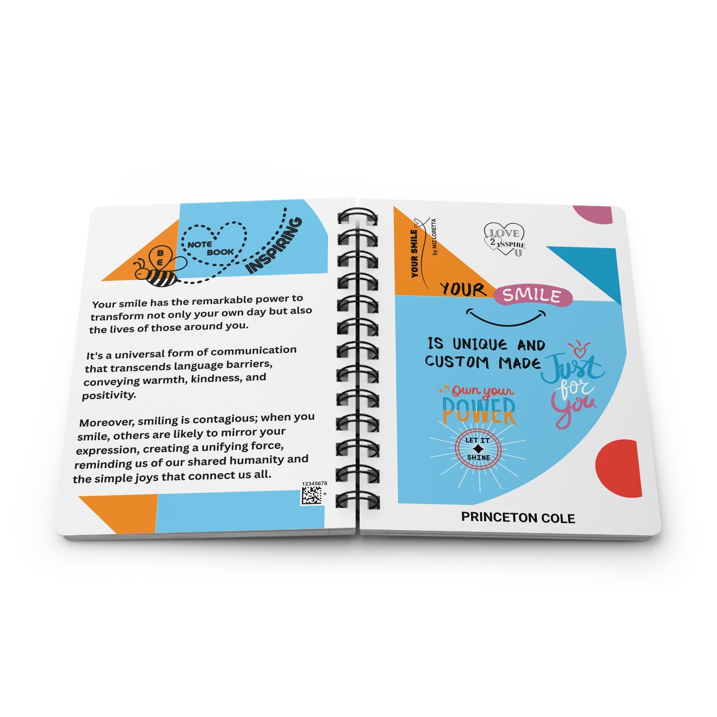 YOUR SMILE Personalized Inspirational Notebook