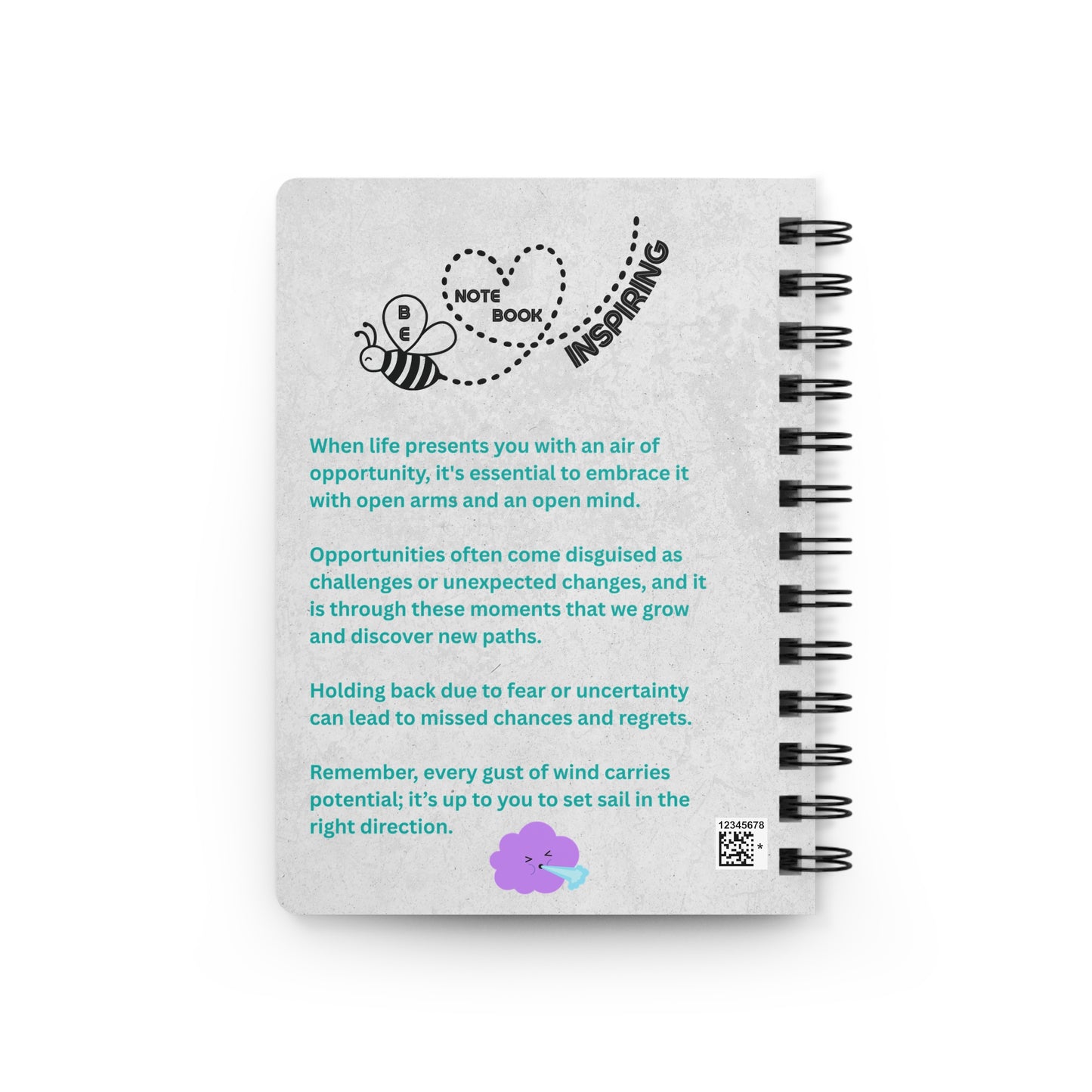 WHEN LIFE BLOWS Personalized Inspirational Notebook