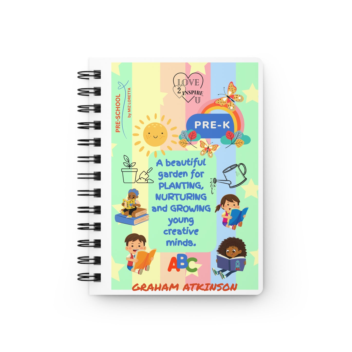 PRE-SCHOOL Personalized Inspirational Notebook