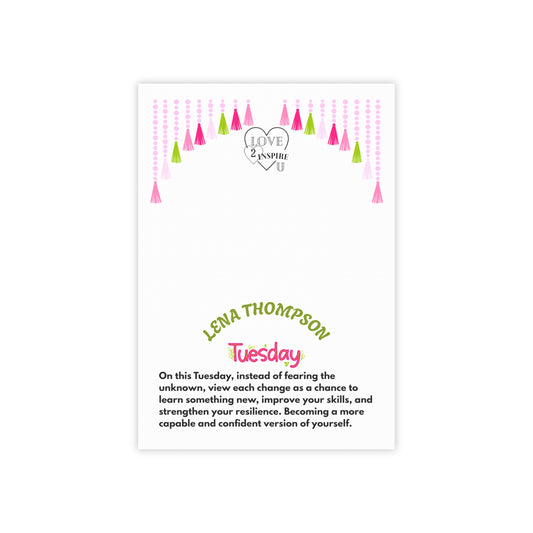 TUESDAY  Personalized Inspirational Notepad