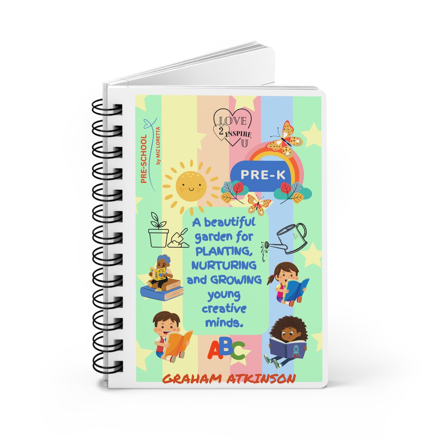 PRE-SCHOOL Personalized Inspirational Notebook